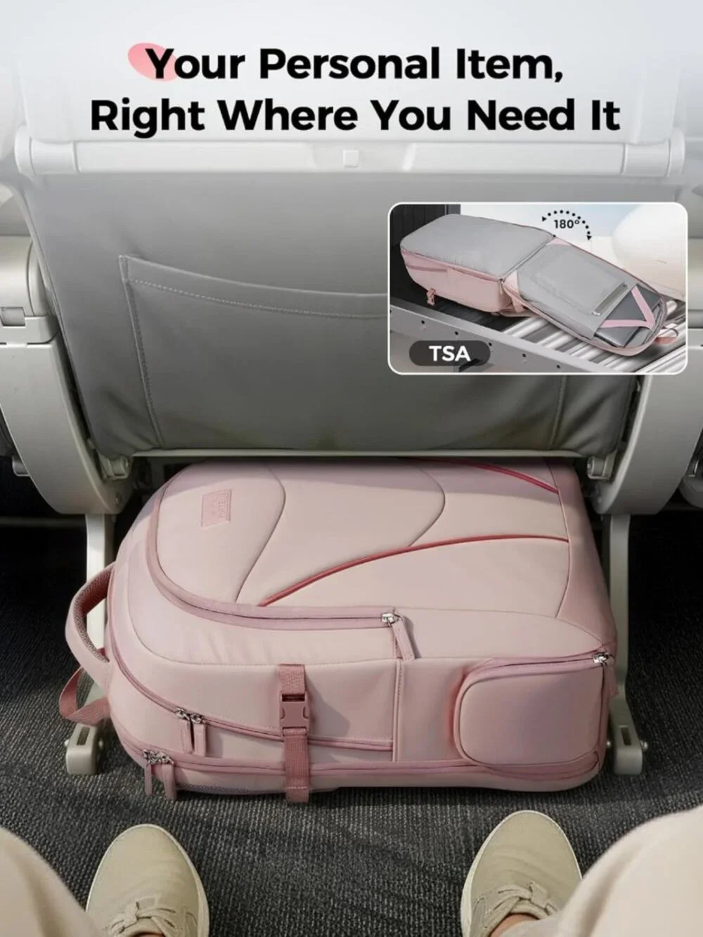 Stylish Pink Laptop Backpack for Women - Fits 17